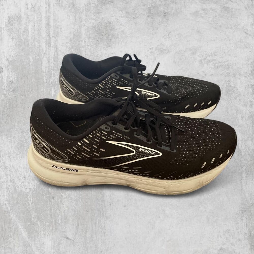 Brooks Glycerin 20 Running Shoes Mens 11 Max Cushion Black White